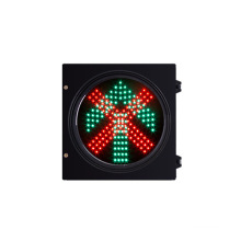 LED Traffic Signal Light with Red Cross and Green Arrow